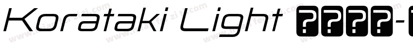 Korataki Light 语言英文字体转换